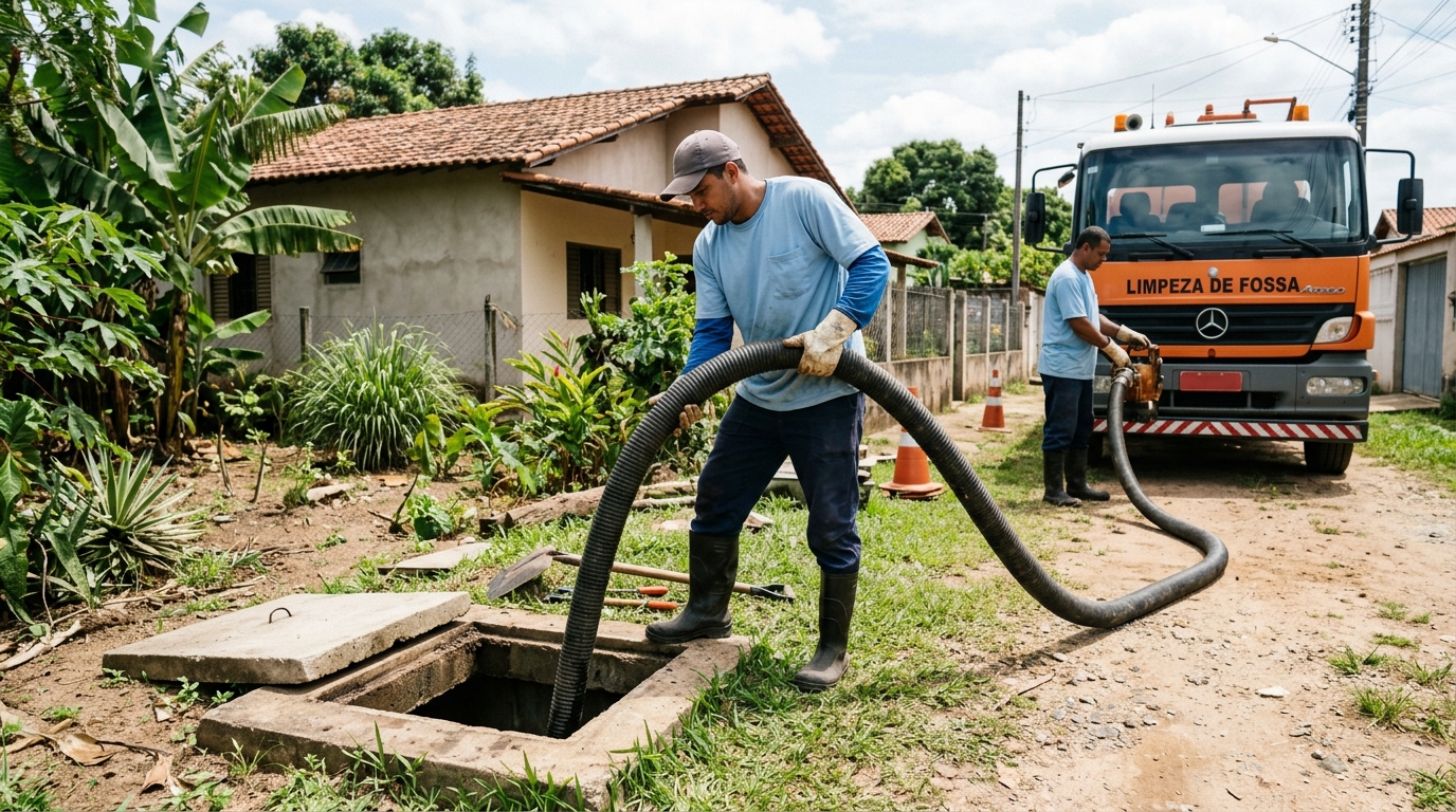 Higienização de fossa residencial em Florianópolis-SC